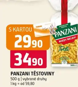 Terno Panzani těstoviny nabídka