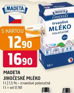 Terno Madeta jihočeské mléko nabídka