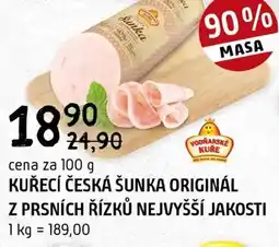 Terno Kuřecí česká šunka originál z prsních řízků nejvyšší jakosti nabídka