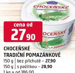 Terno Choceňské tradiční pomazánkové nabídka
