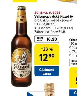 Tesco Pivo velkopopovický kozel 10 nabídka
