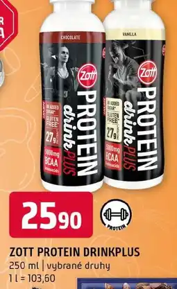 Terno Zott protein drinkplus nabídka