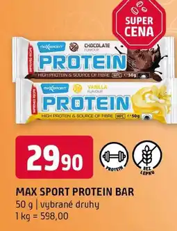 Terno Max sport protein bar nabídka