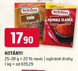 Terno Kotányi nabídka