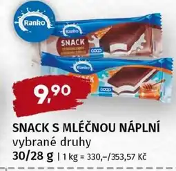 Terno Ranko Snack s mléčnou náplní nabídka