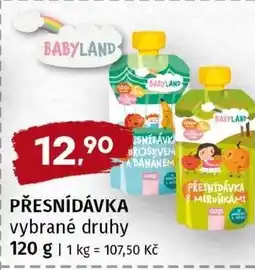 Terno BABYLAND Přesnídávka nabídka