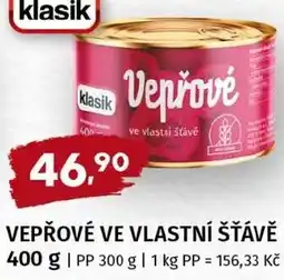 Terno Vepřové ve vlastní šťávě nabídka