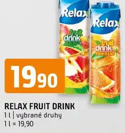 Terno Relax fruit drink nabídka