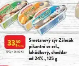 MP Krásno Smetanový sýr Zálesák Kipikantní se zel., lahůdkový, cheddar od 24% nabídka