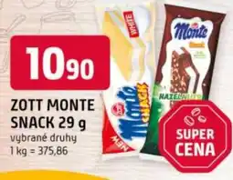 Trefa Zott monte snack nabídka