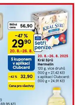 Tesco Král sýrů hermelín nabídka