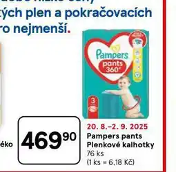 Tesco Pampers dětské plenky nabídka