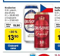 Tesco Krušovice hořké nealko nabídka
