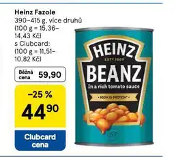 Tesco Heinz fazole nabídka