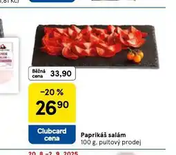 Tesco Paprikáš salám nabídka
