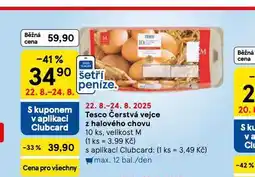 Tesco Čerstvá vejce m 10 ks nabídka
