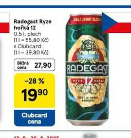 Tesco Pivo radegast ryze hořká 12 nabídka