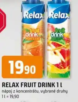 Trefa Relax fruit drink nabídka