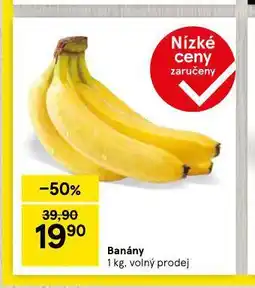 Tesco Banány nabídka