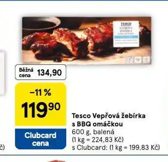 Tesco Vepřová žebírka s bbq omáčkou nabídka