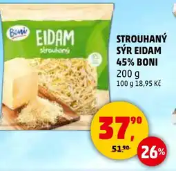 Penny Market Boni Strouhaný sýr eidam 45% nabídka