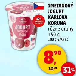 Penny Market Smetanový jogurt Karlova Koruna nabídka