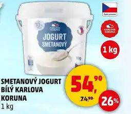 Penny Market Smetanový jogurt bílý Karlova Koruna nabídka