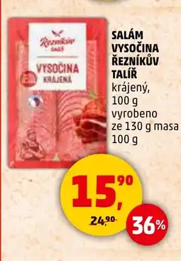 Penny Market Salám vysočina Řezníkův Talíř nabídka