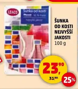 Penny Market LE&CO Šunka od kosti nejvyšší jakosti 100 g nabídka
