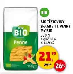 Penny Market Bio těstoviny spaghetti, Penne My bio nabídka