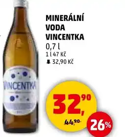 Penny Market VINCENTKA Minerální voda nabídka