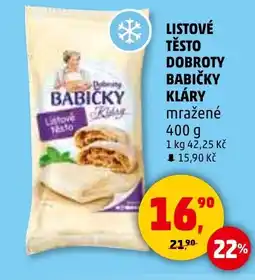 Penny Market Listové těsto Dobroty Babičky kláry nabídka