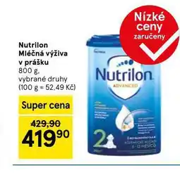 Tesco Nutrilon mléčná výživa v prášku nabídka