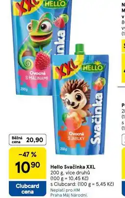 Tesco Hello svačinka xxl nabídka