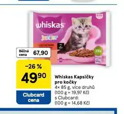 Tesco Whiskas kapsičky pro kočky nabídka