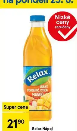 Tesco Relax nápoj nabídka