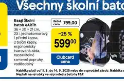 Tesco Školní batoh earth nabídka