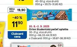 Tesco Orion studentská pečeť oplatka nabídka