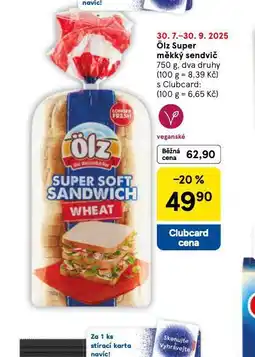 Tesco Ölz super měkký sedvič nabídka