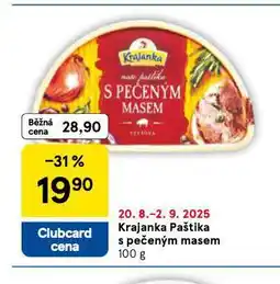 Tesco Krajanka paštika s pečeným masem nabídka