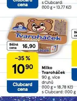 Tesco Milko tvaroháček nabídka