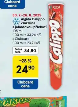 Tesco Akgida calippo zmrzlina s jahodovou přáchutí nabídka