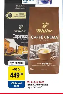 Tesco Tchibo zrnková káva nabídka