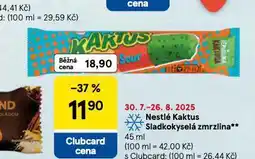 Tesco Netslé kaktus sladkokyselá zmrzlina nabídka