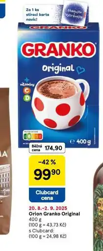 Tesco Orion granko originál nabídka