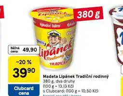 Tesco Madeta lipánek tradiční rodinný nabídka