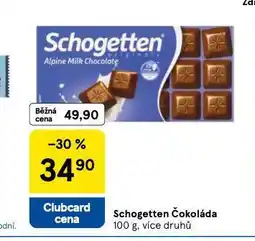 Tesco Schogetten čokoláda nabídka