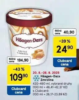 Tesco Häagen dazs zmrzlina nabídka