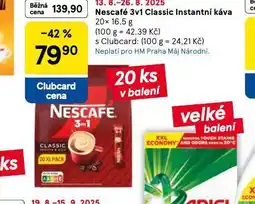 Tesco Nescafé 3v1 classic instantní káva nabídka
