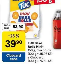 Tesco Tuc bake rolls mini nabídka